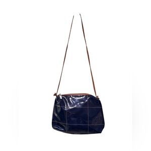 Salvatore Ferragamo Blue and Brown Crossbody Bags with Minimalist Design
